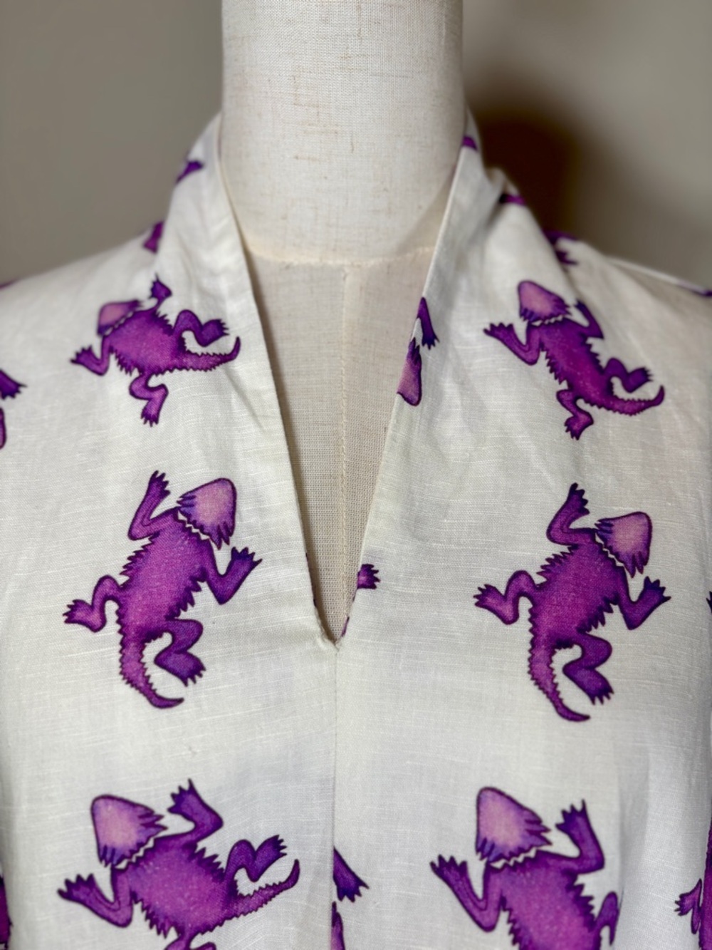 Brooke Wright Nancy Cotton-Linen Blend Dress Animal Collection Size Medium - Picture 4 of 12